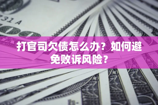 北京打官司欠债怎么办？如何避免败诉风险？