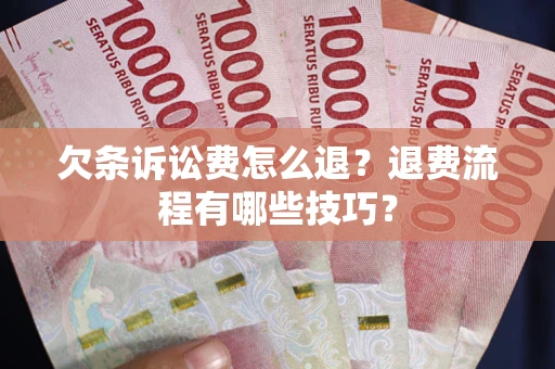 北京欠条诉讼费怎么退？退费流程有哪些技巧？