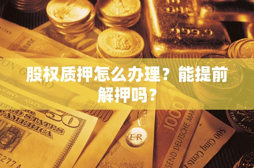北京股权质押怎么办理？能提前解押吗？